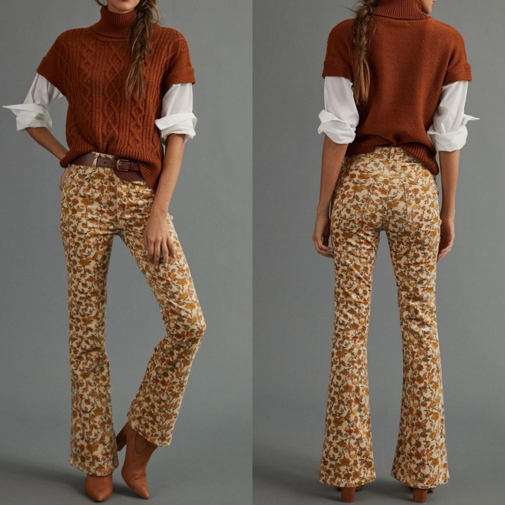Anthropologie Pilcro The Icon Flare Corduroy Women’s Pants Size 25